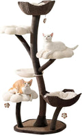 Generic 59In Flower Shaped Cats Tree with Scratching Posts Unique Nest Jumping Platform Dtachable Multi Level Pets Furniture for Large & Multi-Cats Homes