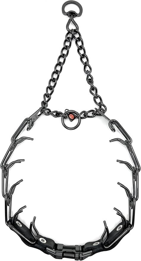 Herm Sprenger Prong Collar for Dogs Training – Quick Release Buckle & Swivel Ring for Easy Use – Made of Durable Steel Chrome Plated in Germany– 3.2mm Prongs for Large Dogs with 20-26" Neck