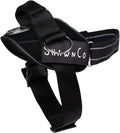 ShawnCo Essential Pro Dog Harness, No-Pull Pet Vest with 3 Leash Clips and Removable, Reflective Side Patches, Adjustable and Padded Harness for Small, Medium and Large Dogs (Midnight, S)