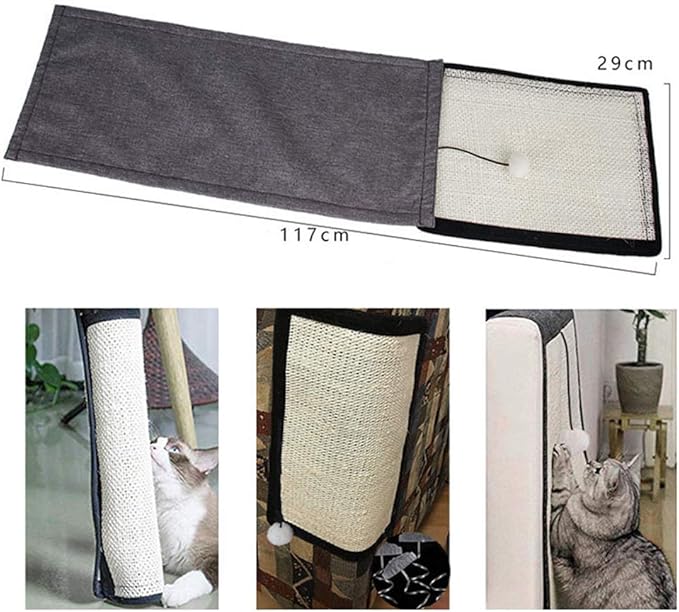 Cat Scratcher Mat Natural Sisal Scratch Couch Cover Furniture Protector Scratching Mat for Sofa Cat Scratch Pad Rug for Grinding