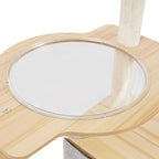 Cat Tree, W15.7*D19.7*H47.2in Cat Climbing Tower for Indoor Cats, Multi-Layer Cat Condo with Cat House, Transparent Capsule, Platforms, Scratching Posts, Holds 7.5kg/16.5lbs