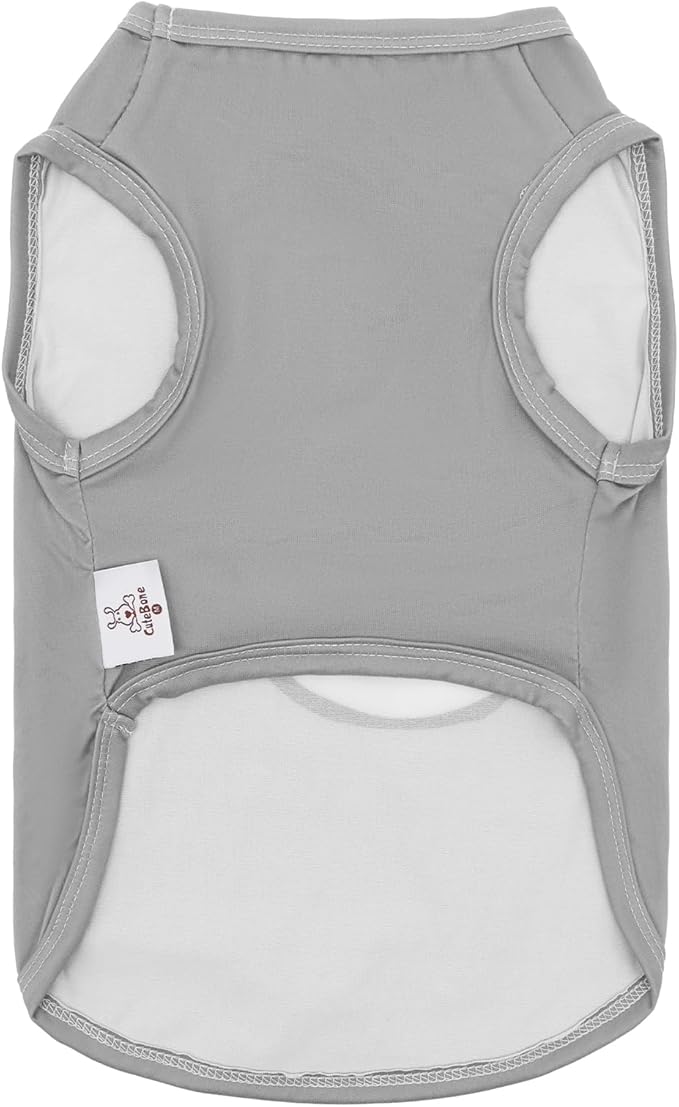 CuteBone Dog Shirts 2-Pack Soft Pet Clothes Breathable Summer Vest for Small Puppy and Stretchy Cat Apparel 2BX20XL-D