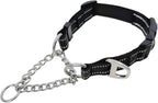 Martingale Dog Collar, Trainer Approved Limited Slip Collar with Heavy Duty Buckle, Training Adjustable Walking Training Dog Collars with Quick Release Buckle (Black, M)