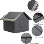 Hollypet Cozy Pet Bed Warm Cave Nest Sleeping Bed Puppy House for Cats and Small Dogs, Gray