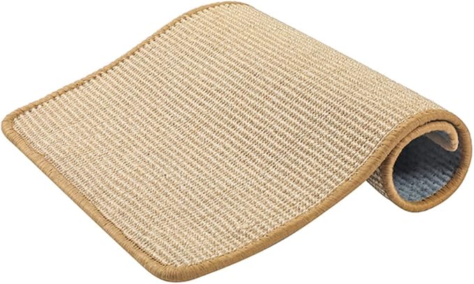 SHENGOCASE 4-Pack 12" x 12" Sisal Cat Scratching Mat Pad with Hook & Loop Tapes for Wall Couch, Window Perch, Cat Wall Furniture Shelves