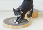 Necoichi Cat Scratcher Bowl Replacement for Indoor Cats - Cat Scratching Lounger with Reversible Usability and Extra Comfort for Lounge, Cardboard Bed Couch / (XL, Oak)