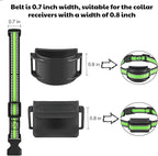 Dog Training Collar Replacement and Shock Collar Strap - 3/4 Inch Wide Adjustable Nylon Band with Reflective Replacement Strap for E Collar and Bark Collar (Green)