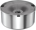 SCHITEC Dog Water Bowl No Spill 3L/0.8 Gallon Slow Drinking Anti-Splash Stainless Steel Dog Bowl with Floating Disk, Spill Proof Pet Travel Water Dispenser for Sloppy Messy Drinkers(Gray)