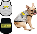 2Pack Dog Shirts for Boy, Dog Clothes (up to 38 lbs.), Puppy Clothes, Pet T Shirt for Small and Medium Breeds, Tank Top, Chihuahua & Yorkies & Dachshund Outfit, Cotton Fabric(2pcs,Small)