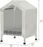Elevated Dog House with Soft Cushion Insert - Comfortable Pet Home with Elevated Design, Sturdy Dog Shelter for Indoor/Outdoor Use,Perfect for Pets (Small)