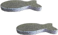 2Pcs Cat Scratching Board Premium Scratch Textures Cardboard Anti-Scratch Stress Relieve Indeformable Fish Self-Adhesive Scratching Board, Cat Scratching Pads (28×15×2.5 cm)