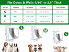 Dog Door Doggy Door Easy Install - Wood & PVC Doors & Walls，Dgooie Free Movement & Strong Magnetic Auto-Close & Sliding Lock,Telescoping Frame,8 1/8" x 13 2/5" for Medium Dogs Up to 40 lb