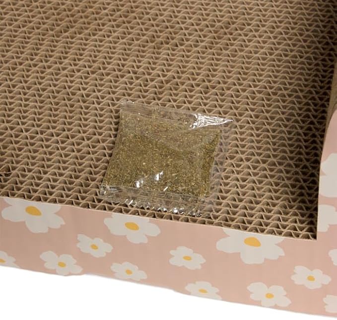 EveryYay by Petco Couch Cardboard Scratch for Cats Floral 9" H