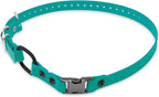 Educator 3/4-Inch Dog Training Collar Strap–ONLY Fits ME-300, ET-300/400, EZ-900, PE-900 & PG-300 Receivers – NOT Compatible with FE-580, ET-800 or UL-1200–Quick Snap Biothane Bungee Collar, Teal