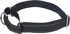 SGODA Martingale Dog Collar, Reflective Nylon Padded Dog Training Collars for Large Dogs, Black L