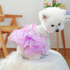 Furbabycare® Elegant Sweet Puppy Dog Blingbling Princess Skirt Pet Dog Lace Cake Camisole Tutu Dress A-Purple X-Small