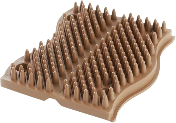 The Original ScratchnAll Animal Scratch Pad, Flexible Acupressure Nubs & Interlocking Design, Very Durable & All-Weather, Great for Domestic, Barnyard and Zoo Animals - USA Made, Brown