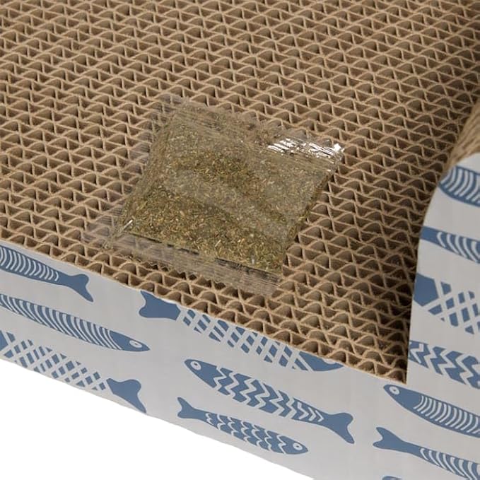 EveryYay by Petco Couch Cardboard Scratch for Cats Fish 9" H