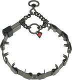 Herm Sprenger NeckTech Sport Dog Training Prong Collar with ClicLock Buckle on The Side No-Pull Collar with Swivel D-Ring Made in Germany (Black Stainless Steel, 19in (Neck Size up to 16in))
