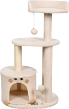 33-in Heavy-Duty Cat Tree for Large Cats, Multi-Level Tower with Sisal Scratching Posts, Plush Perch, Hammock & Condo Anti-Tip Design