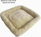 SHENGOCASE Cat Tree Tower Accessories Replacement Parts Top Cushion Bed Cover for Cat Perch with Elastic Band (13.8" x 13.8", Beige)