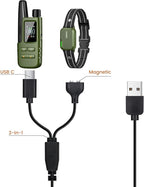 Dog Shock Collar Charger Cord for Jugbow DT-61 Dog Training Collar, 2-in-1 USB C and Magnetic Bark Collar Charging Cable with 18W Wall Charger for Dogs