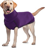 ROZKITCH Dog Sweaters for Medium Dogs Girl, Pet Windproof Warm Cold Weather Jacket Vest Cozy Jumpsuit Apparel Outfit Clothes for Walking Hiking Travel Sleep Purple M