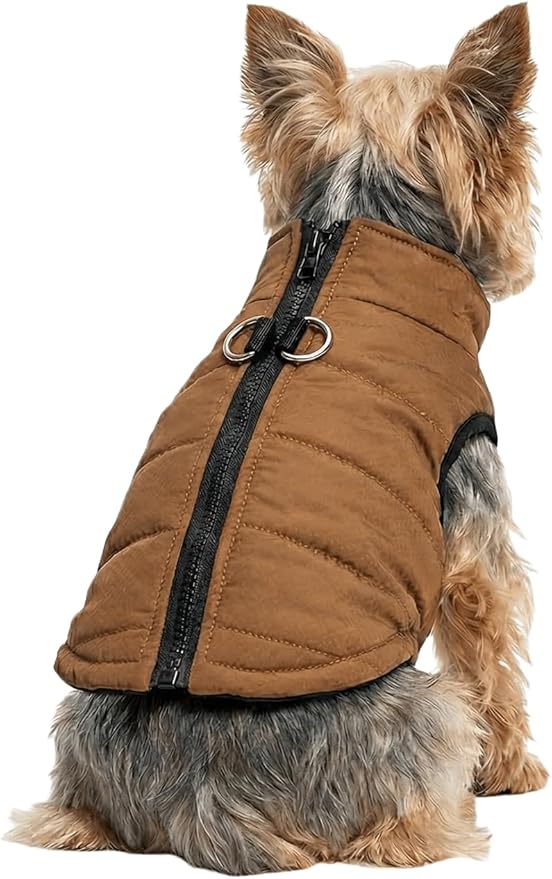 Dog Coats Warm Winter Dogs Jacket Pet Jackets Puppy Cold Weather Coat Pet Clothes for Small Dogs, Brown, Brown, Large