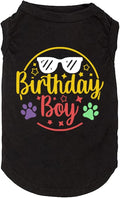 Dog Birthday Gift Clothes Boy Girl Birthday Shirt for Small Large Dog Brithday Vest for Doggy Puppy Clothes (1, 2, Medium, Black-1)