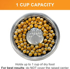 Neater Pet Brands Stainless Steel Slow Feed Dog Bowl for Fast Eating Medium Breed, Metal Slow Feeder Dog Bowl Fits in Medium Neater Feeder Deluxe, for Puppy or Dogs (19-40 lbs), 1 Cup Food Capacity