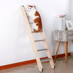 SHENGOCASE Solid Wood Wall Leaning Cat Ladder for Indoor Cats and Small Medium Dog, Stair Step for Window Bed, Wall Climbing Furniture (47.2")