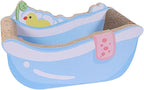 Cat Bed - Bathtub Nest with Scratching Board | Bathtub-Shaped Calming Cat Bed - for Kitten Puppy Small Dog Pet Home Decor Living Room Balcony Apartment Dorm Sleeping Play