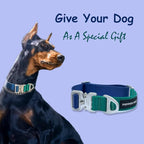 Heavy Duty Tactical Dog Collar,Metal Buckle Quick Release Collar for Large Dogs,1700 LB Strength Tested,Dual Color Nylon Collar for Walking,Training & Hunting