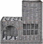 Willow Cat Tree for Cats and Small Dogs Indoor Outdoor Lightweight Durable Scratch-Resistant Pet Furniture with Comfortable Cushions