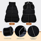 FUAMEY Dog Puffer Jacket for Small Dogs,Dog Cold Weather Coats Dogs Down Jackets Waterproof Pet Snowsuits Warm Puppy Winter Vest Turtleneck Pets Adjustable Jackets Coats Black S