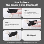 KAMA BRIDAL Dog Winter Coat Warm Padded Puppy Jacket Windproof Water Resistant Clothes for Small Medium Large Pets Christmas Sweater Outfit Vest(Black, 3XL)