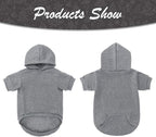 KOOLTAIL Dog Hoodie for Large Medium Small Dogs, Soft and Warm Pet Sweater with Leash Hole and Pocket Boy Girl, Puppy Fall Winter Jacket Clothes, French Pitbull Cold Weather Coat Sweatshirt, Grey XXL