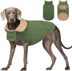 Dog Winter Jacket for Extra-Large Dogs, Pet Windproof Cold Weather Coats, Pets Clothes Snow Jacket, Golden Retriever, Labrador Retriever, Husky, Army Green XL