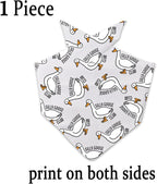 JXGZSO 1 Piece Silly Goose Triangle Dog Bandana Meme Goose Duck Merchandise (Silly Goose Dog)
