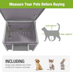 Wooden Dog House for Small Dogs Cats Outdoor Cage Indoor Kennel with PVC Door Flaps