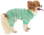 LOPHIPETS Dog Pajama Onesie for Small Chihuahua Yorkie Poodle Clothes Apparel-Green/M