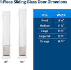 PetSafe Sliding Glass Pet Door - No-Cut DIY Install Doggy Door for Renters - Aluminum Frame - Adjustable Height 75 7/8" to 80 11/16" - Ideal for Small Dogs Up to 15 lb - White
