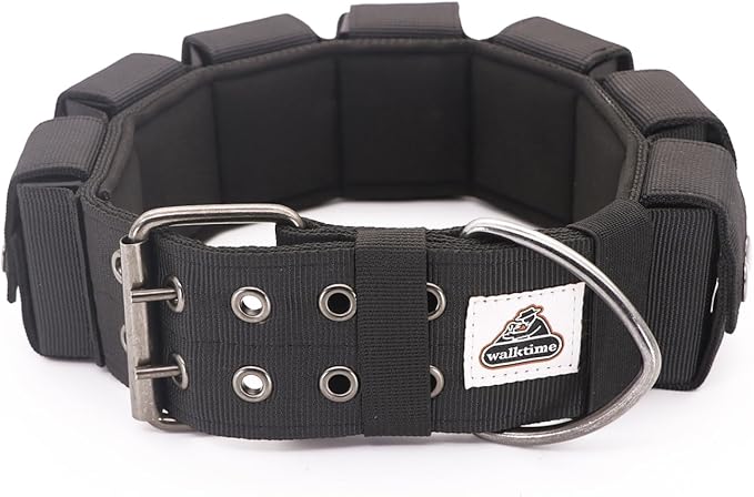 Tactical Weighted Dog Collar - Weights for Training & Exercise - Small, Medium, Large Dogs