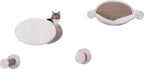 TRIXIE Wall Mounted Cat Lounge Set with Hammock & Condo – Climbing Shelve with Plush Condo & Sisal Step – Wall-Mounted Cat Furniture for Scratching & Lounging – Gray-Brown, 18.75 x 11 x 11.25 in