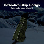 Dog Coat Winter Warm Dog Jackets for Large Dogs Reflective Snowsuit with Harness Fleece Dogs Snow Jacket Waterproof Pet Clothes for Cold Weather