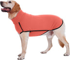 ROZKITCH Dog Winter Coat Soft Pullover Pajamas, Pet Windproof Warm Cold Weather Jacket Vest Cozy Jumpsuit Apparel Outfit Clothes for Small Medium Large Giant Walking Hiking Travel Orange 4XL