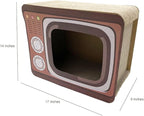 Pawfectpals Cardboard Cat Scratcher Lounge and Bed, Cat Scratching Board, Durable and Lightweight, Prevent Furniture Damage (TV)