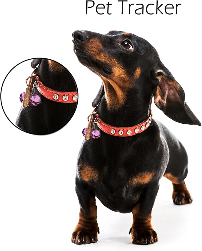 Large Dog Bells, Collar Loud Bells, Pet Tracker & Training, Handmade Metal(Pink)