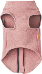 Gooby Zip Up Microfiber Fleece Dog Sweater - Pink, Medium - Warm Double Layered Soft Microfiber Fleece Step-in Dog Jacket for Small to Medium Dogs