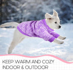2 Pcs Dog Sweaters for Small Dogs Girl Boy Winter Fleece Clothes Warm Soft Dog Sweatshirt Outfit for Dogs Cats Pet Apparel
